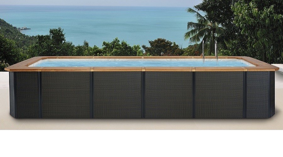Moderne Piscine di Design Fuori Terra in Legno - Poolmaster